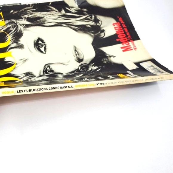 Madonna French VOGUE Paris Cover 1993 Magazine Girlie Show Tour Ad Rare - Picture 2 of 7